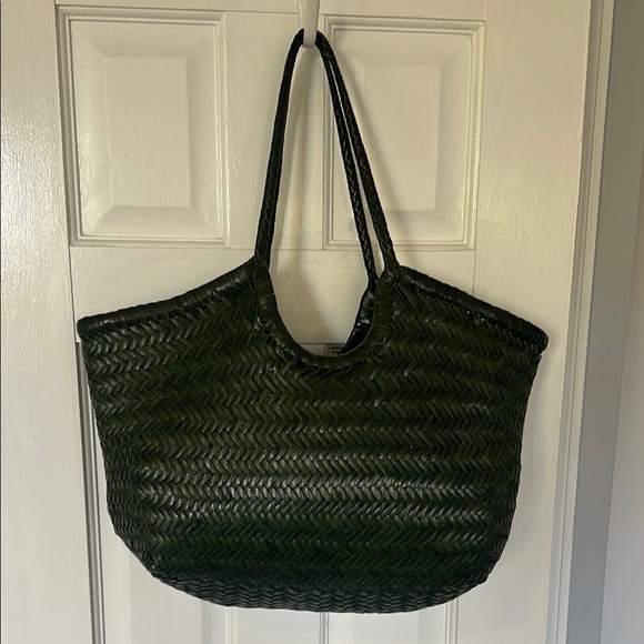 Green Woven Tote Bag - Picture 4 of 5